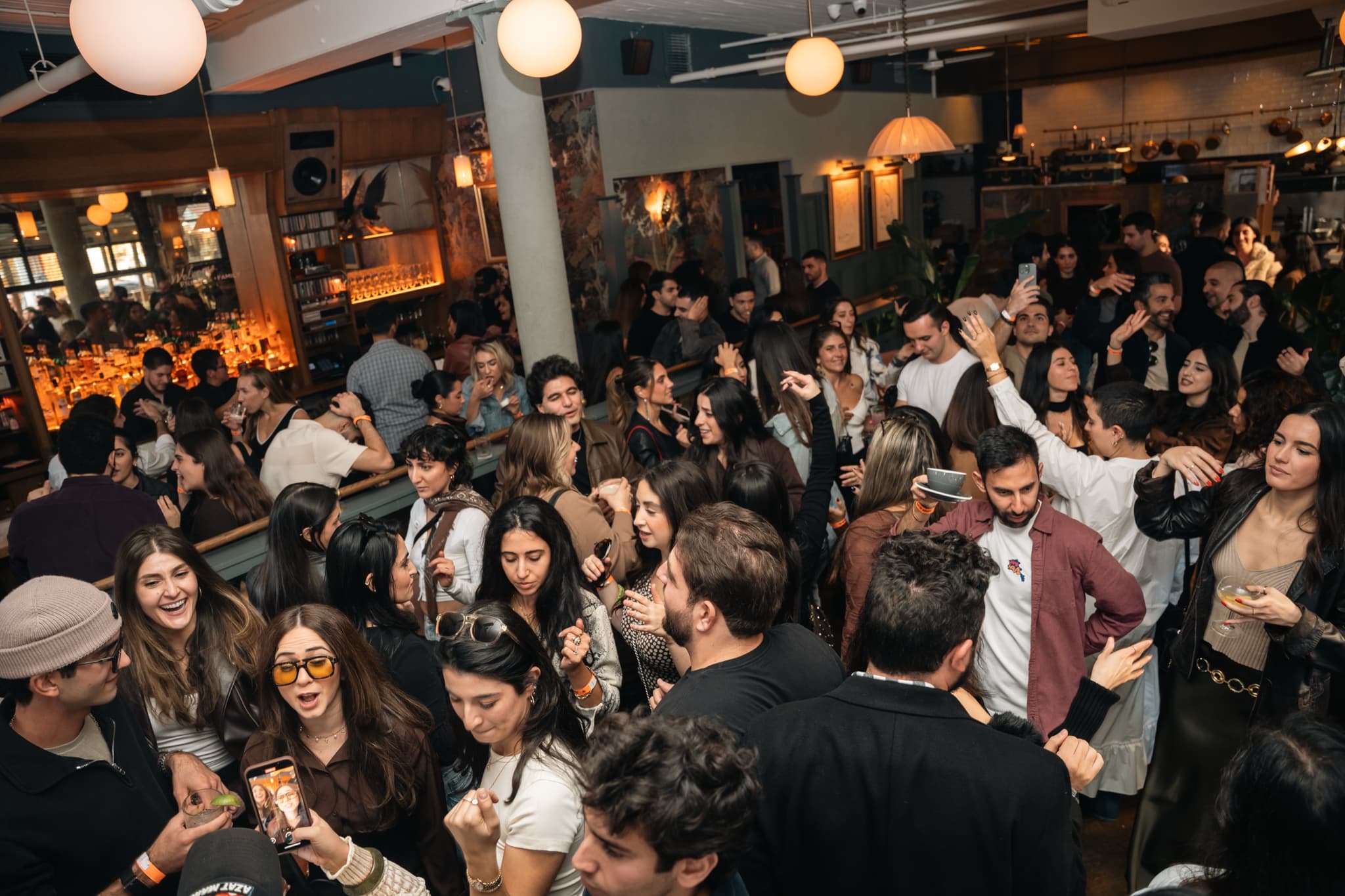 A packed room at a Hye House party